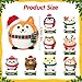 Aoriher 8 Pcs Mini Stuffed Animals 3.15 Inch Stuffed Animals Ornaments Bulk Colorful Woodland Animal Keychain for Birthday Party Favor Stocking Fillers(Cap and Scarf)