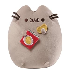 GUND Pusheen Snackables Potato Chip Cat Plush Stuffed Animal, Gray, 9.5″