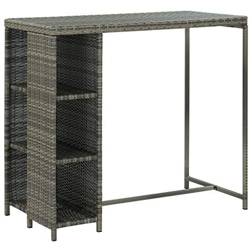 Set de bar para jardín con taburetes altos de terraza mesa de patio y cojines de exterior 6