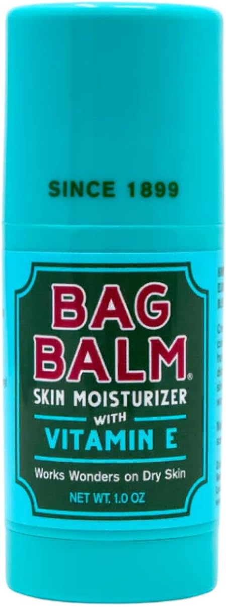 Bag Balm Original Skin Moisturizer Stick with Vitamin E - Hydrating & Soothing Balm for Dry Skin, Chapped Lips & Cracked Hands - Made in the USA - Paraben-Free & Cruelty-Free Twist-Up 1oz (1)