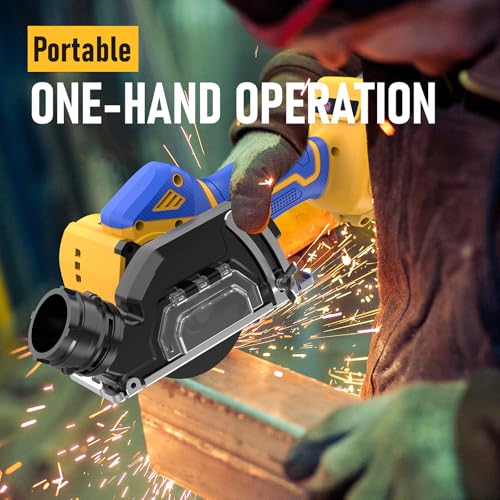 Mini Circular Saw Compatible With DeWalt 20V MAX Battery(NO Battery) 3\" Brushless Cordless Cut Off Tool with 6 Blades,19000RPM,Removable Dust Cover for Metal/Wood/Plastic