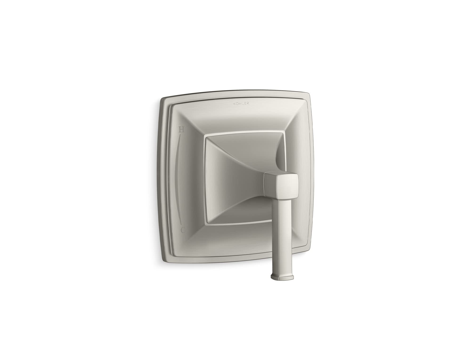 Garniture de douche haut de gamme Kohler Riff finition nickel brossé durable
