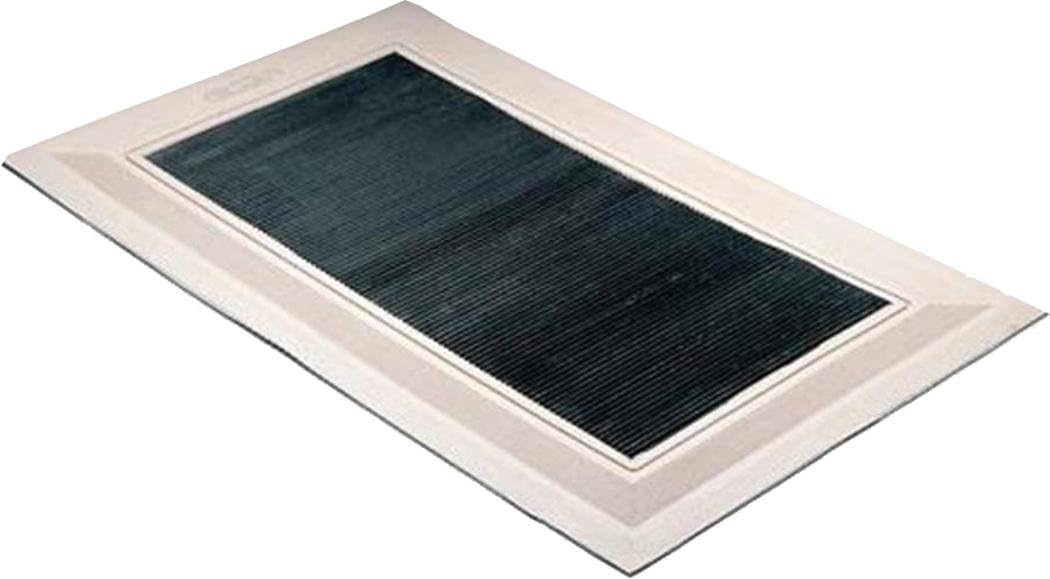 Bowling Heavy Duty Black Rubber Ribbed White Edged Border