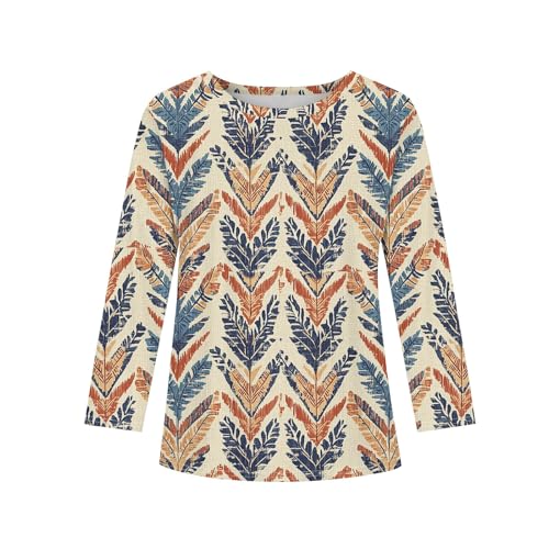 Girls' Long Sleeve Tops Tees Shirts Crewneck Fall Cute Tops & Blouses Basic Floral Print Clothes Kids Vacation Outfits4