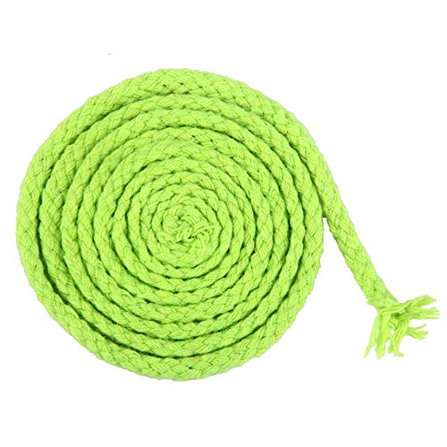 ZNKZJ Macrame Cotton Rope Colorful 5mm x 85M,8-Strand Twisted Macrame Cord Hollow Core Natural Durable,Macrame Rope for Diy Crafts,Gift Wrap, apple green-5mm