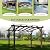 12' x 10' Outdoor Pergola, Wood Grape Gazebo for Climbing Plant Support, Garden, Patio, Backyard, Deck, Brown