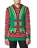 Ugly Christmas Sweater Men's Elf Hooded