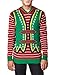 Ugly Christmas Sweater Men's Elf Hooded