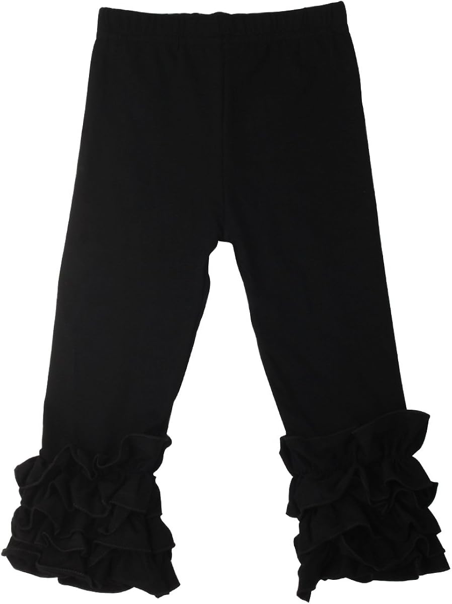 Slowera Little Girls' Ruffle Leggings Baby Toddler Solid Color Pants: Clothing, Shoes & Jewelry