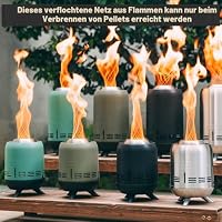 onlyfire Mini Raucharmer Tischkamin mit Tragetasche, Edelstahl Tischfeuer für Garten/Balkon, Outdoor Feuerschale für Pellets/Holz, 15x24cm, Blau – Ansicht 6