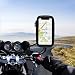 Produktbild Motorrad Handyhalterung , solawill Wasserdicht Motorrad Halterung 360°drehbar PVC Touch-Screen Schutzhülle Tasche für iPhone XS /X, iPhone 8/7 Plus, Galaxy S9/S8 etc Smartphones bis 5,8 Zoll