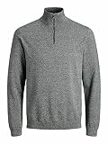 JACK & JONES Jjebasic Noos-Media Cremallera Suéter, Chaqueta Marina/Detalle: Twisted W. Cloud Dancer, S para Hombre