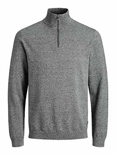 JACK & JONES Jjebasic Noos-Media Cremallera Suéter, Chaqueta Marina/Detalle: Twisted W. Cloud Dancer, S para Hombre