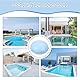 ZEMBSOYA Winter Pool Kissen Dickes PVC Große Größe XXL 120 x 120 cm Wasserdicht Runde Form Winter Schwimmbad Luftkissen Luftkissen Pool Zubehör Aufblasbar mit Sicherheitsventil