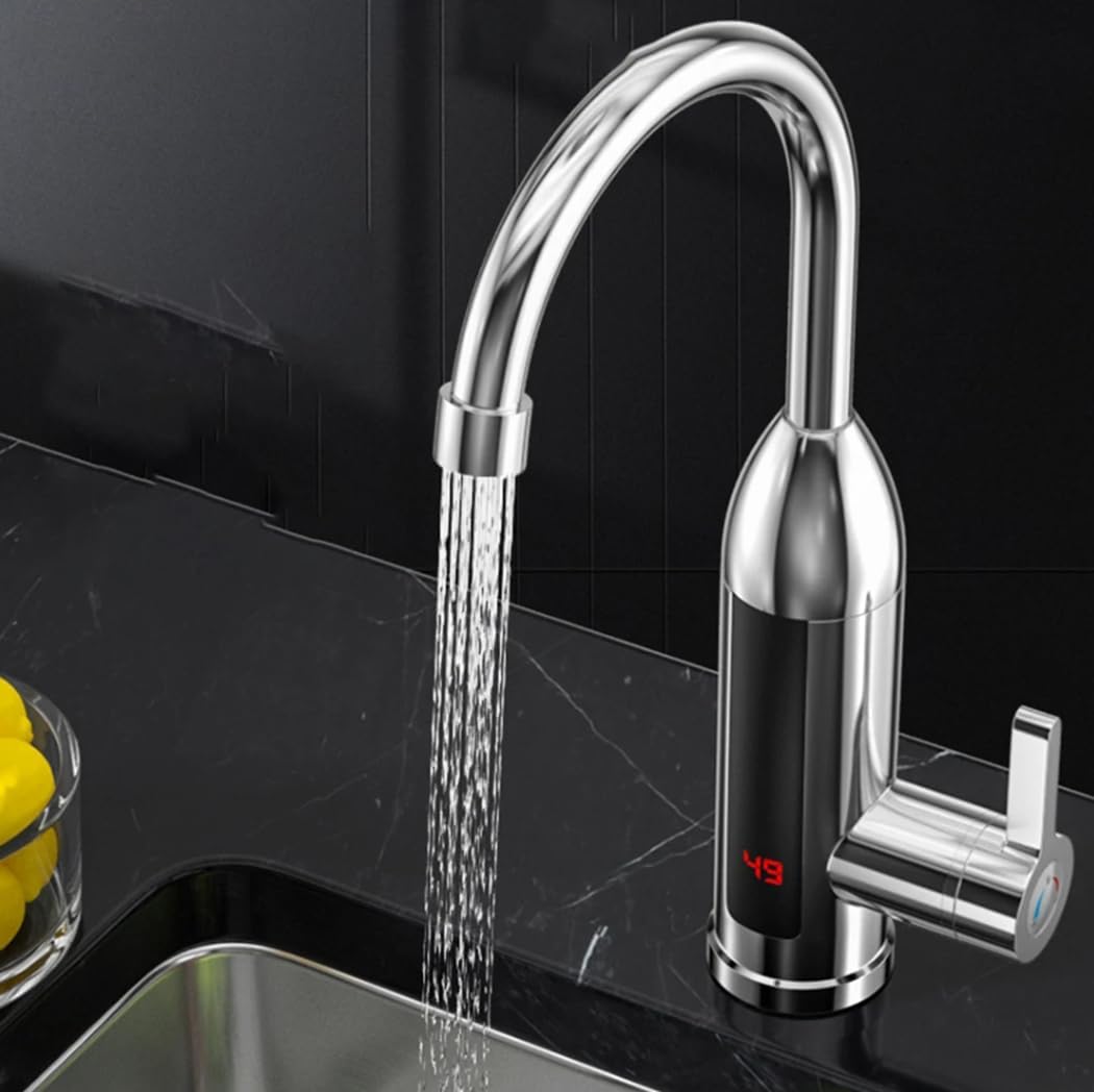 Electric Kitchen Water Heater Instant Hot Water Heater Cold Heating Kitchen Bathroom Tankless Fast Instant Heater 360°