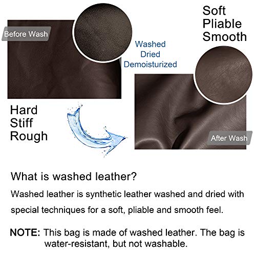 Scarleton Women's Faux Leather Satchel Handbag, Coffee Brown, 15.5" x 10" x 4.3"