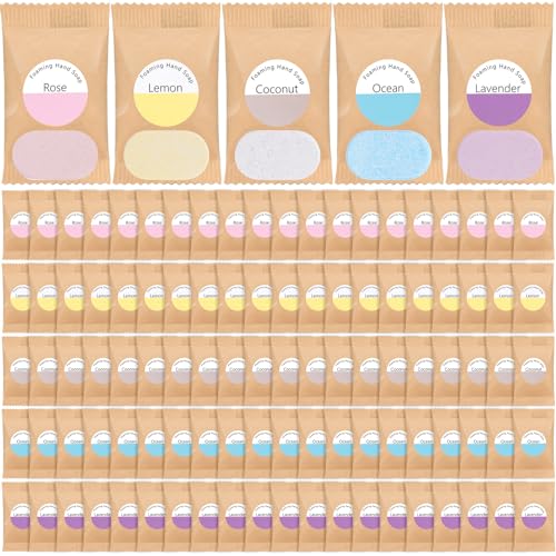 Swiffen 25 Count Foaming Hand Soap Tablet Refills Variety Fragrance Soap Refills Hand Soap Cleaning Products Makes 9 Fl oz Bottles Lemon Coconut Oceanic Lavender Rose Scented