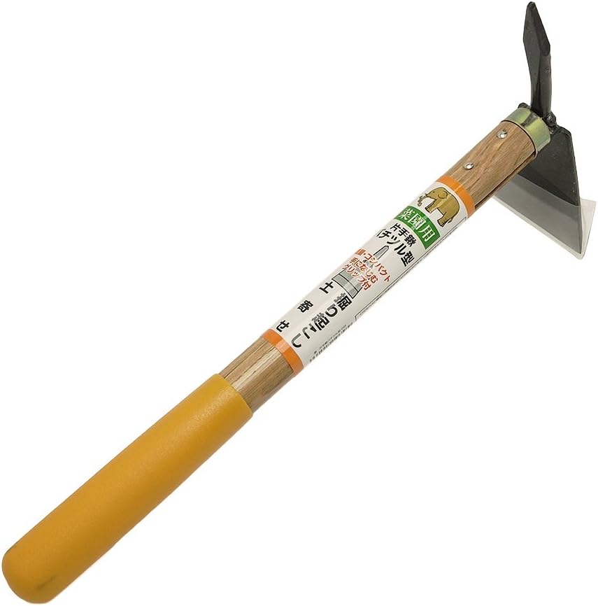 Asaka Industrial Elephant One-Handed Hoe, 11.8 inches (300 mm), Vertebrae Handle with Grip