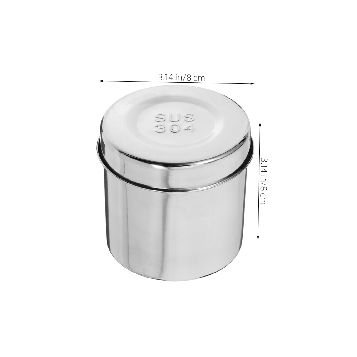 OUNONA 1pc Gauze Containers Ball Holder Stainless Steel Unguent Jar Airtight Storage Can