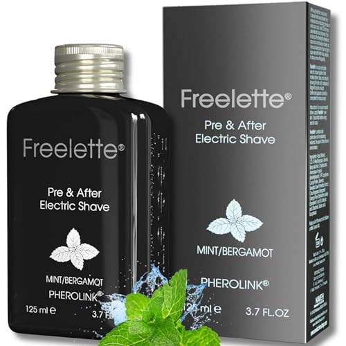 Crème Lotion Pré-rasage et Après-rasage Électrique - Idéal pour un Rasage de Près - Baume Lisse et Sans Irritation. Freelette (125 ml (Lot de 1), MENTHE/BERGAMOTE)