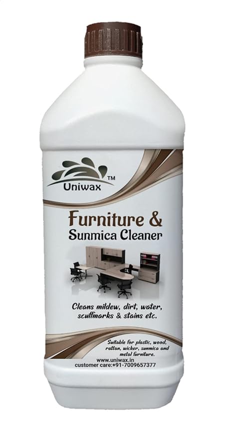 Uniwax Sunmica Cleaner Liquid | Furniture Cleaner Liquid | Sunmica and Furniture Cleaner Liquid for wooden furniture, sunmica,rattan,wicker,metal furniture, plastic furniture Advance Extra strong Cleaner ( 1 Litre )