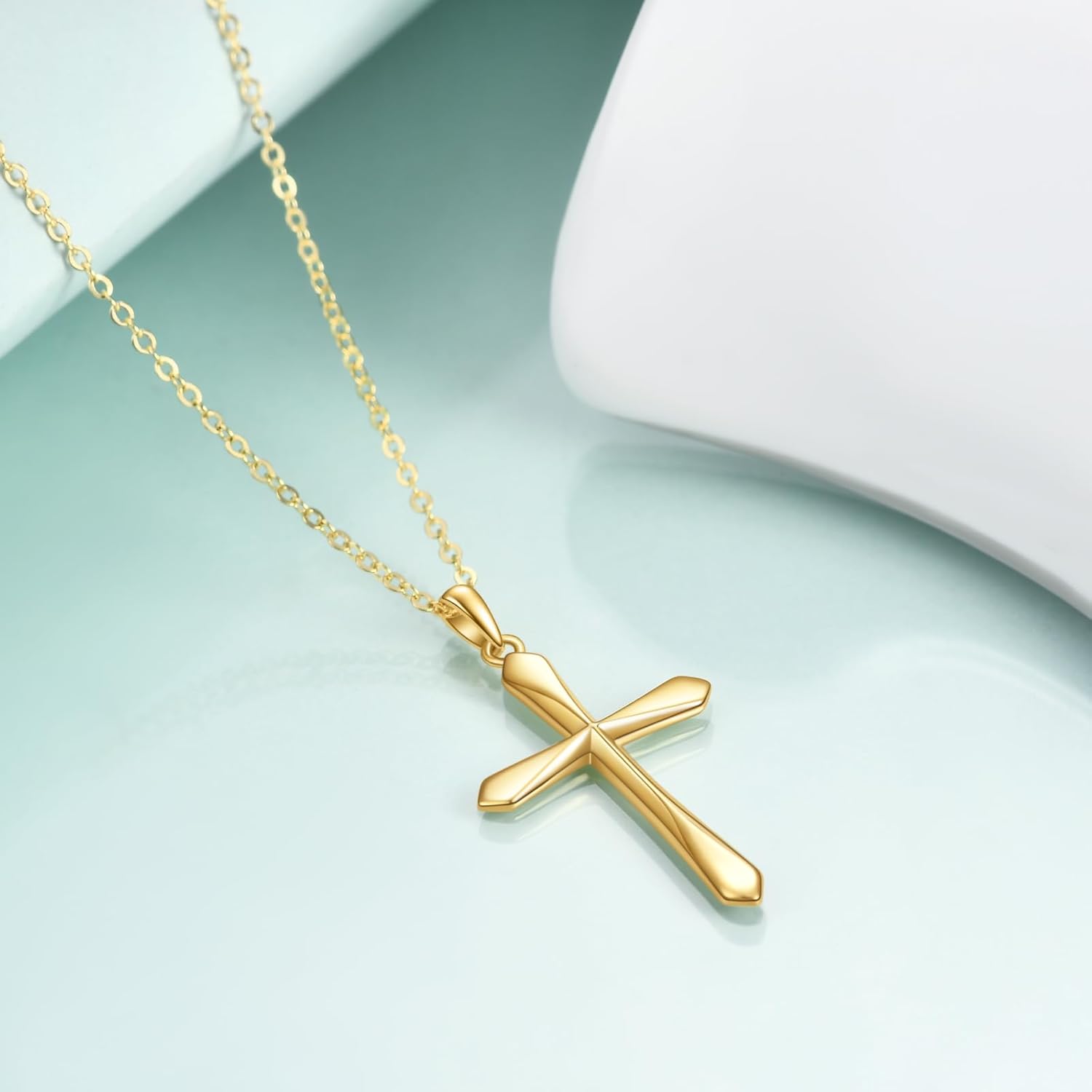 Rnivida 925 Sterling Silver Cross Pendant Necklace, Simple Cross Jewelry Gift for Women - Image 4