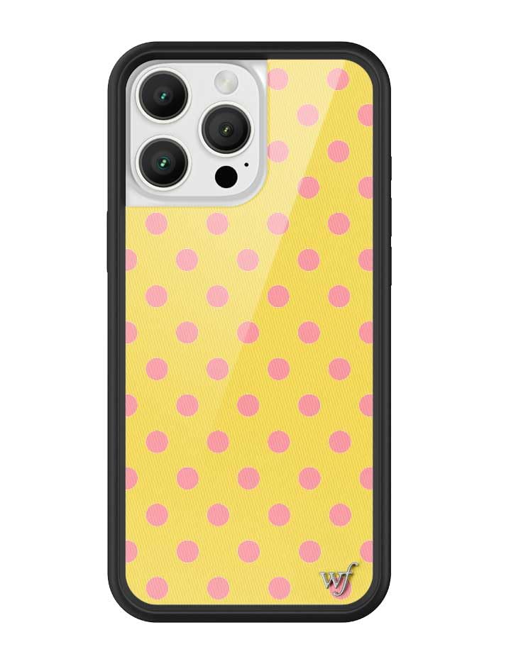 Wildflower Cases - iPhone 16 Pro Max Compatible - Polka Dot - Yellow &amp; Pink