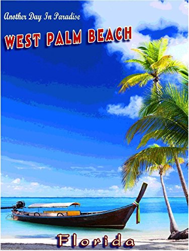 Magnet West Palm Beach Florida United States America Travel Advertisement Art Magnet