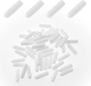 Qjaiune 50pcs Rubber End Caps 1/8 Inch / 3mm Screw Thread Protector Caps, White Vinyl Screw Caps Rubber Dust Cover, Flexible Bolt Covers Caps Rubber Rod Cap for Threaded Screw Metal Tube