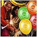 Kaba Flair Diwali Latex Balloons - Biodegradable - 12 Metallic Assorted Colors - Decoration for Diwali Holiday - 40 Balloons - with Festive Print - Celebrate with Hindu Friends & Family