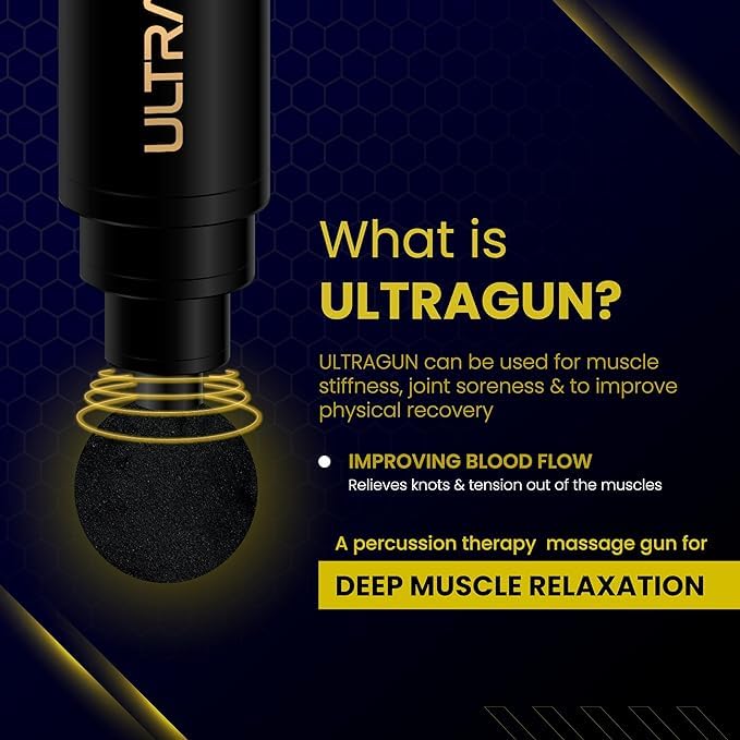 PRIMIL Ultragun Massage Gun For Full Body Relaxation|Deep Tissue Percussion Massager Machine For Muscle Relaxation|Battery Powered And Handheld For Neck, Shoulder, Back, Foot Massager (MULTI) PRIMIL Ultragun Massage Gun For Full Body Relaxation|Deep Tissue Percussion Massager Machine For Muscle Relaxation|Battery Powered And Handheld For Neck, Shoulder, Back, Foot Massager (MULTI)
