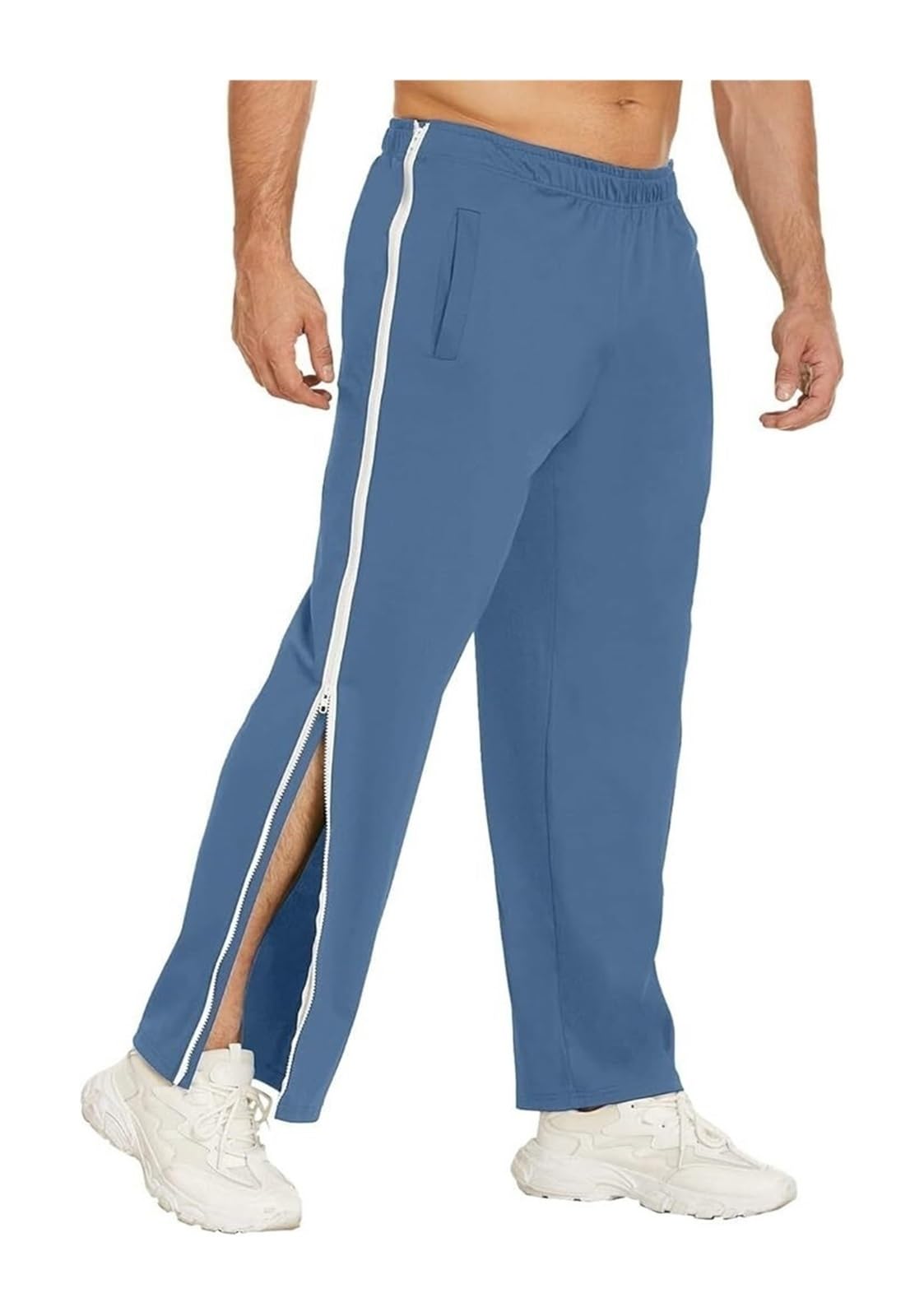 Pantalon de rééducation hommes et femmes bleu XL ample style jogging
