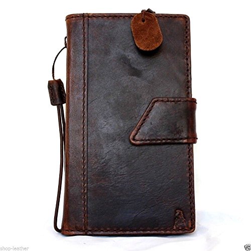 Genuine Italian Leather Case For Samsung Galaxy Note 4 Book Wallet Magnet Cover Brown Slim Business Handmade Daviscase #TOP25