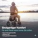 Helavo Rollator mit Pannensicheren Vollgummireifen für Draußen - Faltbarer Aluminium Outdoor-Rollator mit Sitz - Maximale Mobilität & Komfort im Außenbereich
