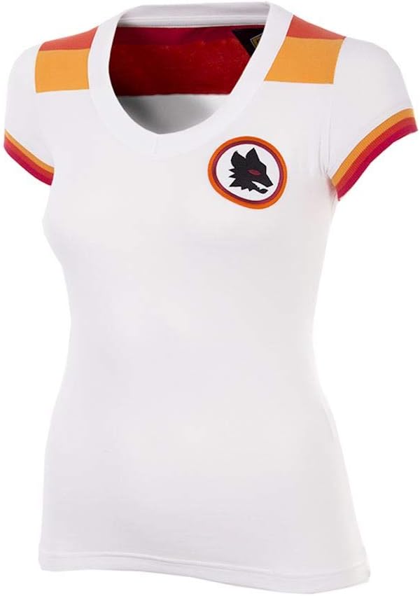 AS Roma Women's 1978-79 Retro Football Retro Football Collar T-Shirt