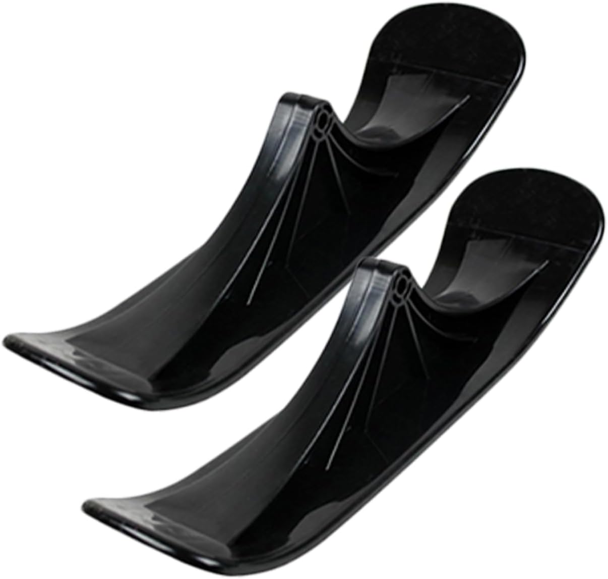 1 Pair Kids Snow Scooter Ski Sled Attachment PE Black for Snow