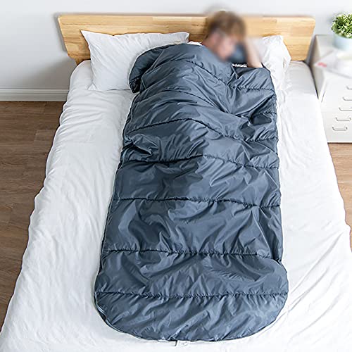 Jianghuayunchuanri Bequemer Schlafsack Outdoor Camping Schlafsack Universal Verdickte kaltefeste Erwachsene Tragbare Schlafsack Indoor- und Outdoor-Aktivitäten (Farbe : Grau, Size : 230x100cm) - Image 7