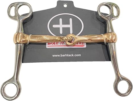 Western Horse Tom Thumb Bit 5 in Copper Mouthpiece Shanks Stainless Steel
