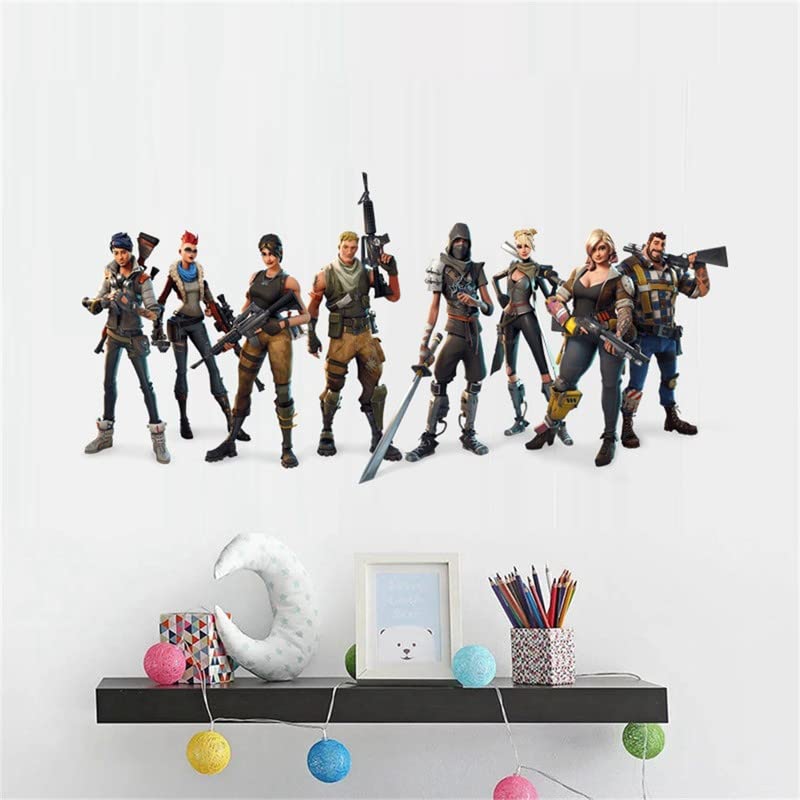 3D Gamer Boys Bedroom Wallpaper Wall Decals Sticker,Children Bedroom Background Wall Decoration Self Adhesive Wall Sticker,Video Game Sticker Birthday Party Supplies