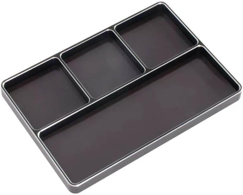 Magnetic Screw Tool Storage Box Tray Compatible with RC Cars, Remote Control Aircraft, Remote Control Boats, Phone and Electrical Repairs(Black)