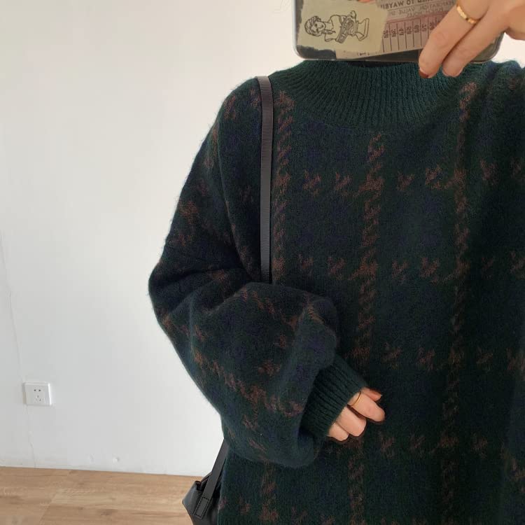 Grunge Clothes Grandpa Sweaters Vintage Aesthetic Baggy Dark Academia Clothing Plaid Striped Preppy Pullovers 20253