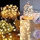 ENLACE Lichterkette Sterne, 2M 20 LED Micro Stern Draht Lichterketten, Lichterkette Kinderzimmer Batteriebetrieb, Warmweiß Dekolicherkette für Kinderzimmer, Schlafzimmer, Hochzeit, Weihnachten Deko