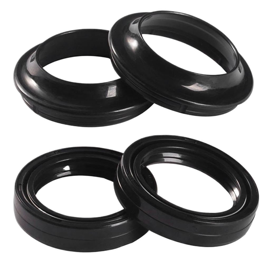 Moto Forcella Anteriore Ammortizzatore Paraolio Coperchio 35x48x11 Compatibile Con GB500 XL500S XR500 CB500 GL500 GL500I CX500C CB550F(2pcs oil 2pcs dust)