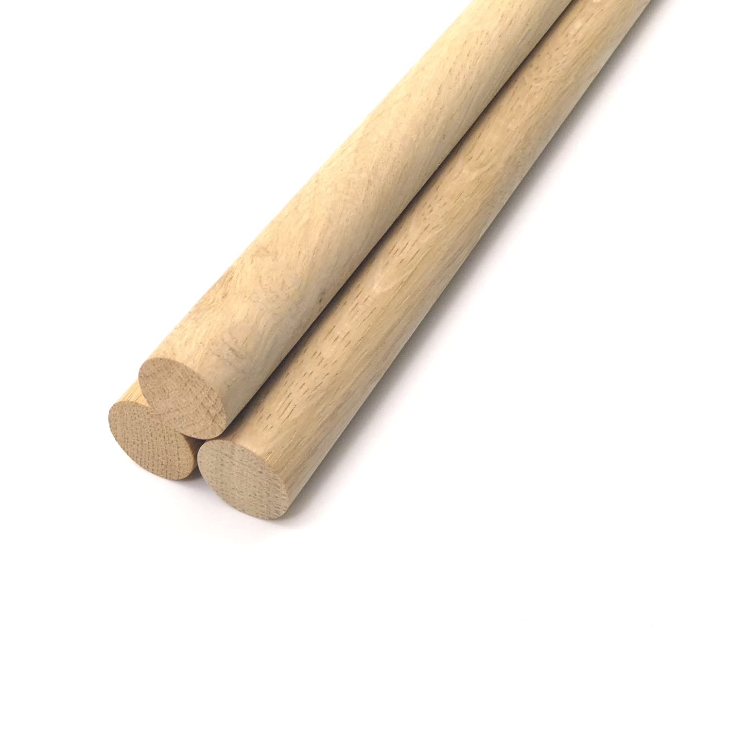 Oakcrafts European Oak Dowel - 1M Long (18Mm - Pack Of 3)