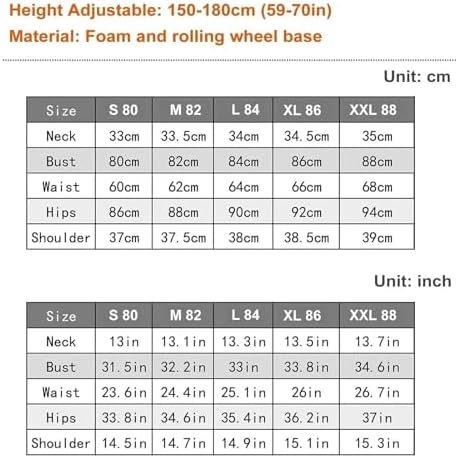Adjustable Female Dress Form Mannequin with Braking Wheels - Half Body Torso for Sewing, Tailoring, and Display - Ideal for Fashion Design and Crafting