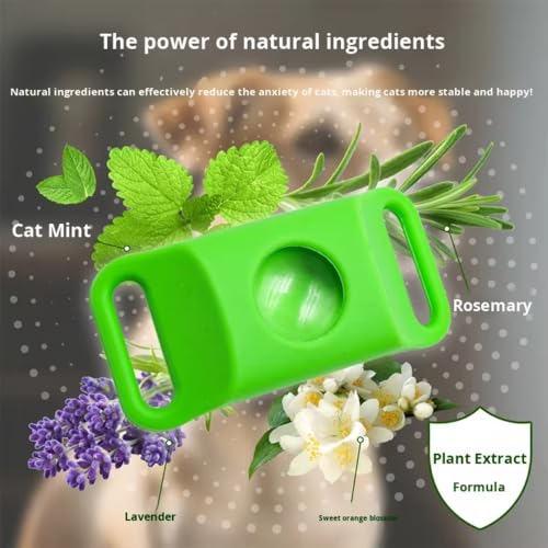 Image of FurLife Pet Calming Pendant - Waterproof Collar Tag for Dogs & Cats | Suitable for All Breeds - (Green)