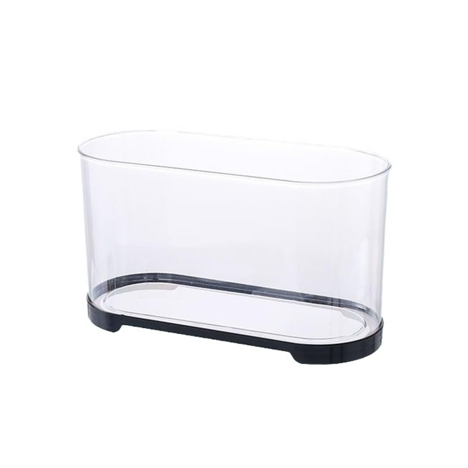 Aquarium de bureau HD en acrylique transparent - Petit aquarium d'élevage de poissons rouges (noir, 32 x 14,4 x 16 cm)