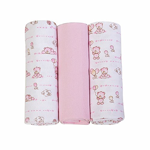 Cueiro Baby Estampado, Papi Textil, Rosa, 1. 0Mx80Cm
