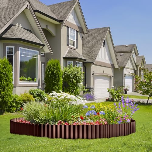 Land Guard Corrugated Garden Edging Border, 6" x 50' Landscape Paver Edging, Tall Landscape Edging, Fence for Garden, Flower Bed, Lawn and Landscape Edging (Brown) by Land Guard - Image 6