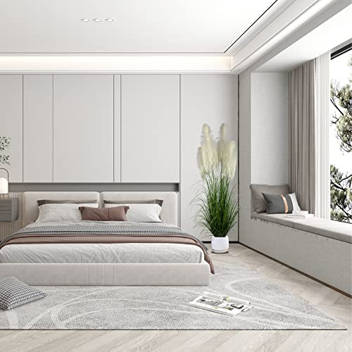 Viggda Artificial Pampas Grass Plant 5Ft(59In) Tall Faux Plants Indoor Home Decorative Artificial Plants & Flowers In Pot Fake Plant, House Plant Indoor 1(Pack) #TOP5